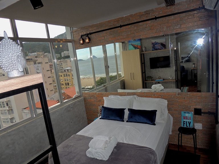 Copacabana Beach/Vista Mar/Loft Design+Climatizado