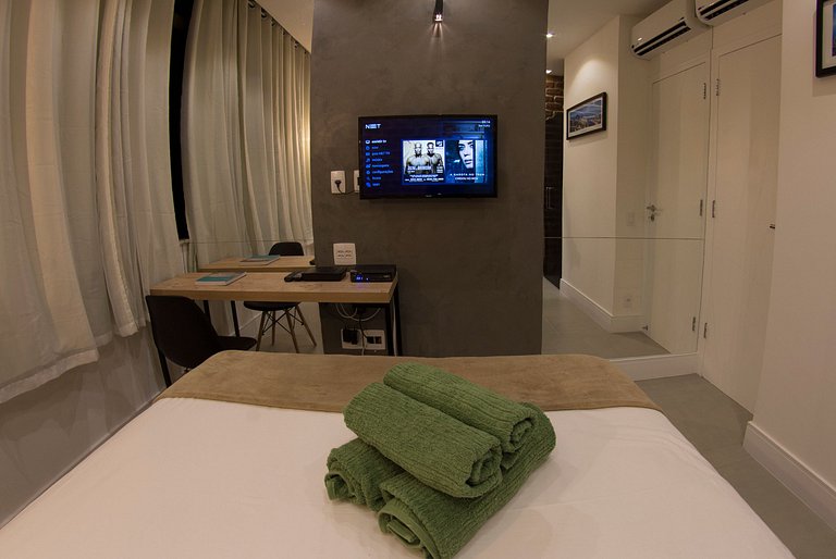 Loft Vista Mar Copacabana/Garagem/100%Climatizado